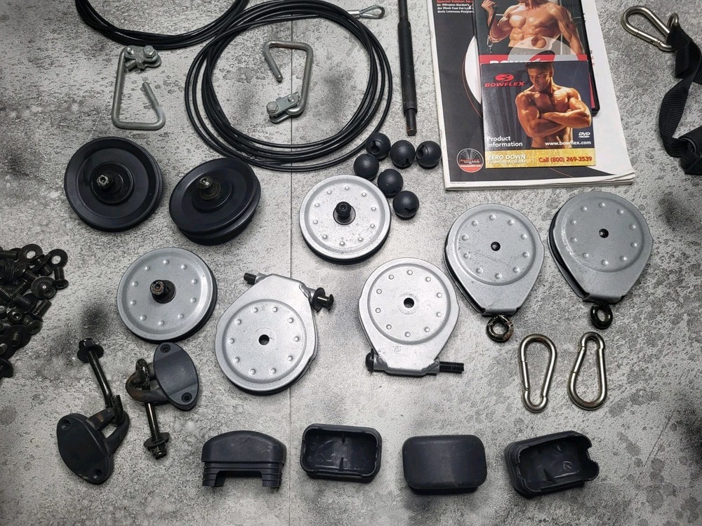 2005 Bowflex Set Cables- Pulley- Hardware- Clips -Handle