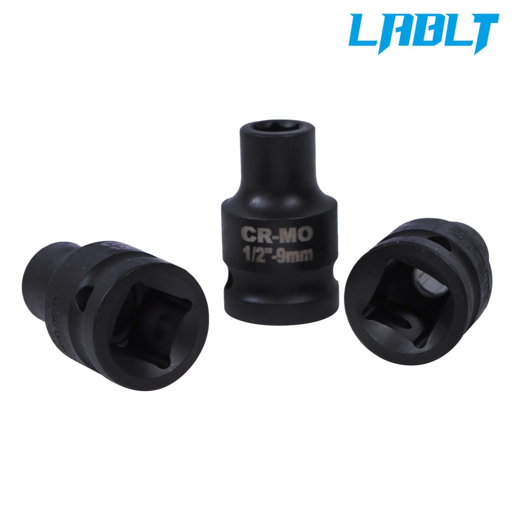 LABLT 1/2 Inch Drive Deep Impact Socket Tool Set Metric Garage Workshop Tools