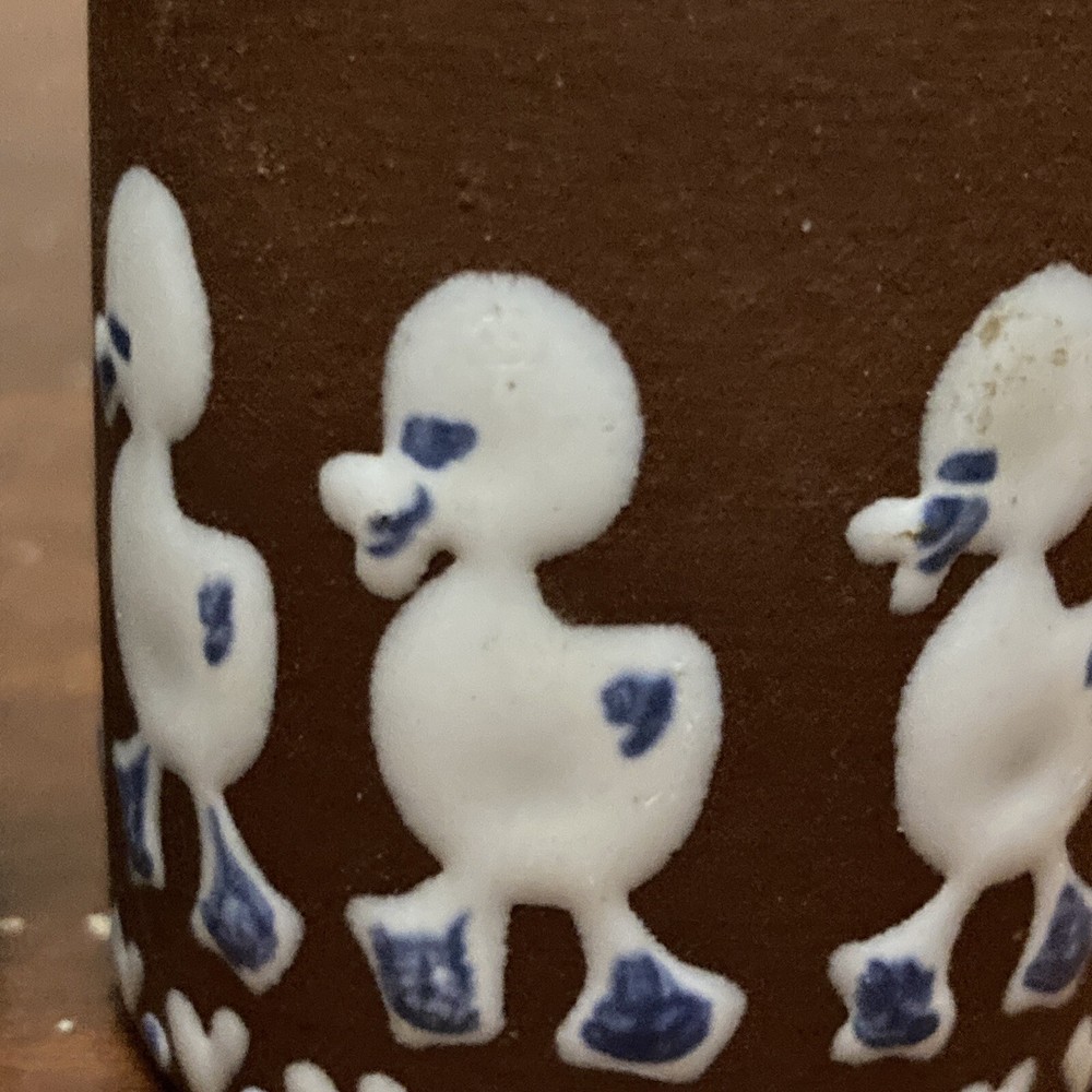 Ioska Denmark Salt & Pepper 2.75” Art Pottery Hand Enameled Ducks
