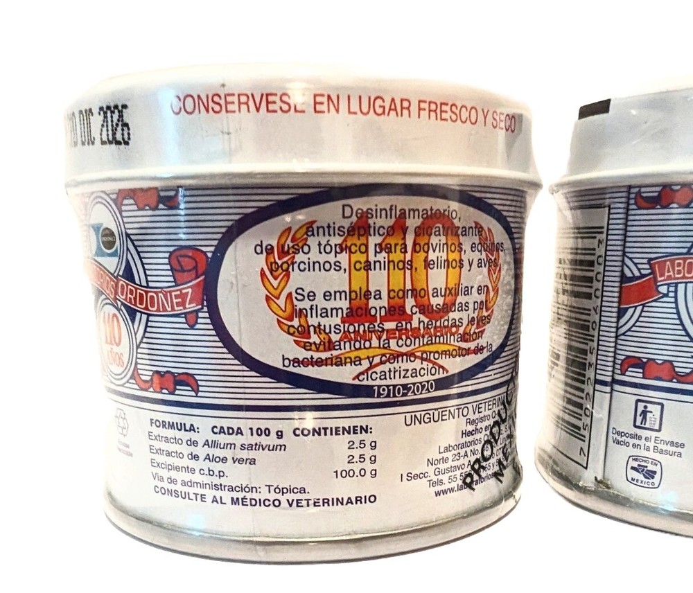 2 PACK! De La Tia Veterinary Ointment 60G