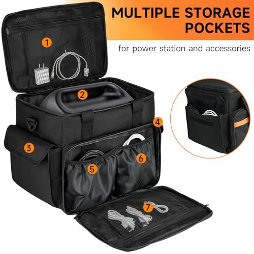 Carrying Case Compatible with Jackery Explorer 500/ECOFLOW Medium(Fits 500W)