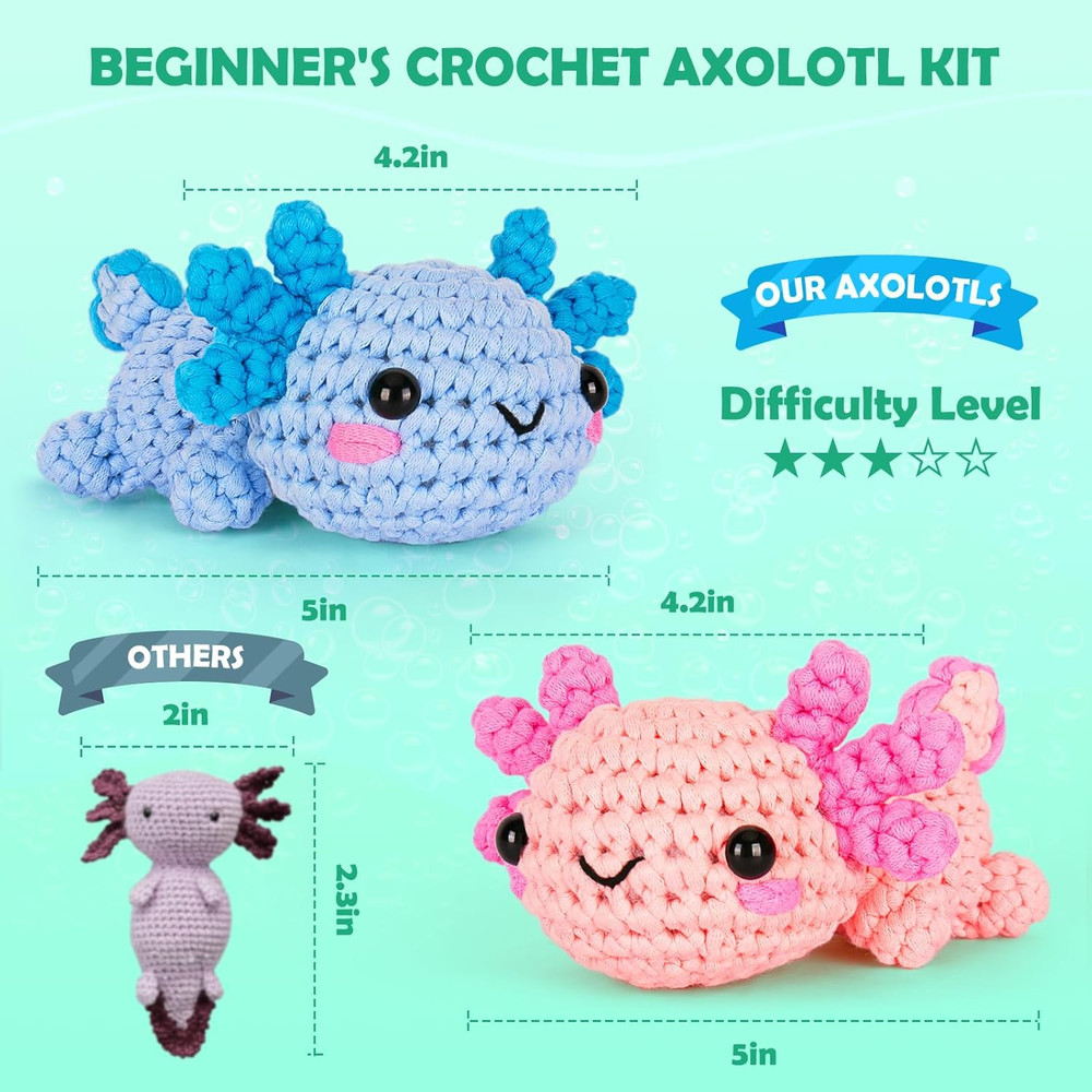Crochet Kit for Beginner, Crochet Starter Kit W Step-By-Step Video Tutorials, Cr