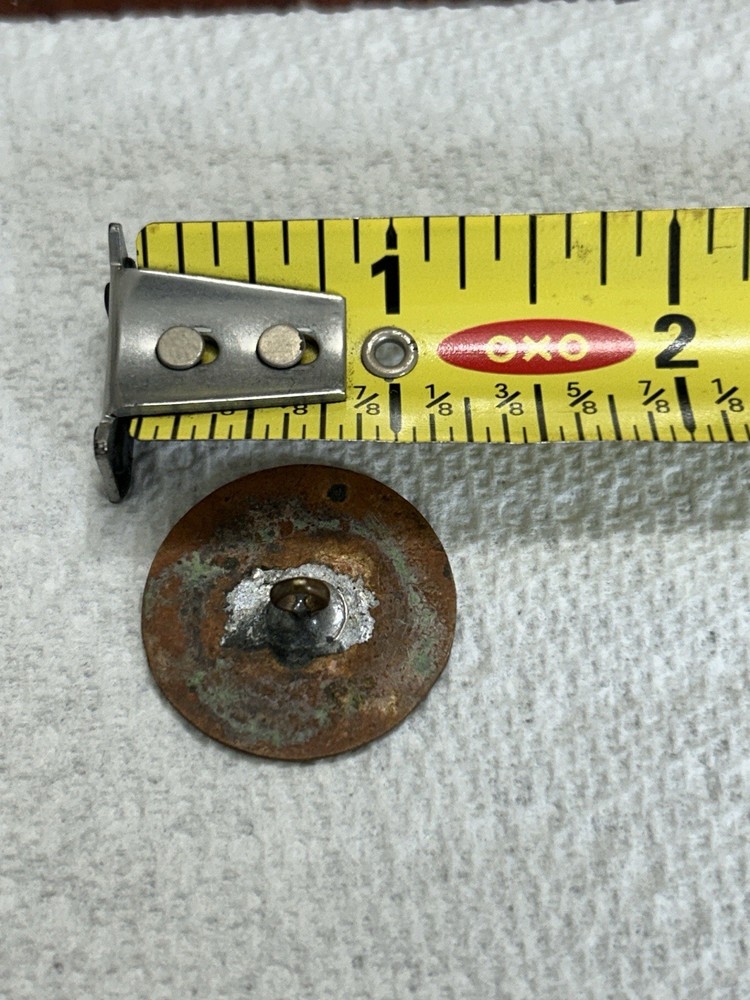 Antique Victorian Enamel Button 1” Diameter