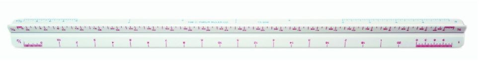 12" ARCHITECTS SCALE RULER ALL SCALES, ART DRAWING DRAFTING ENGINEERING
