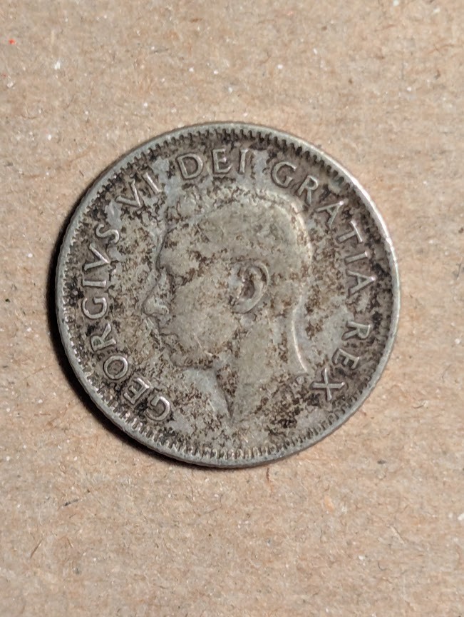 1950 Canada 10 Cents Silver