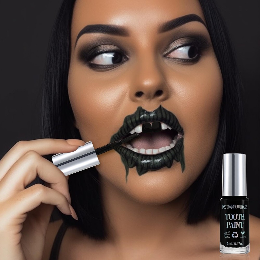 Black Tooth Paint, Professional Black Out Teeth Makeup Solution - Safe, Quick...