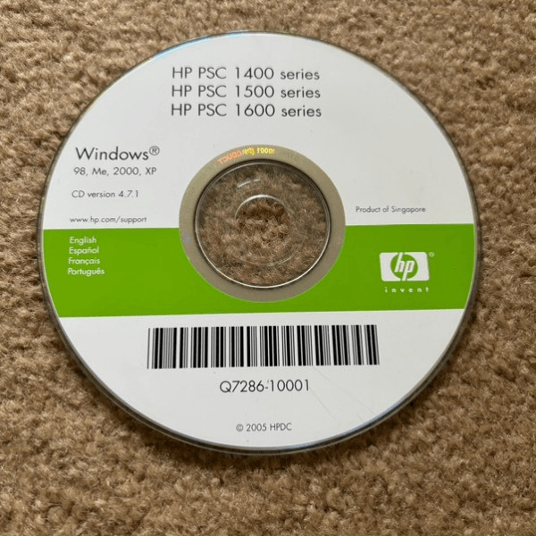 HP PSC 1500/1600 Macintosh Series Driver Disc Version 4.7.1 98, Me, 2000, XP