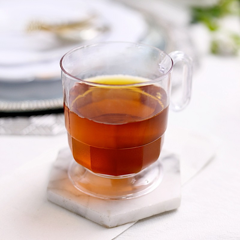 5 oz Clear Plastic Disposable Coffee Cups With Handle Wedding Tableware