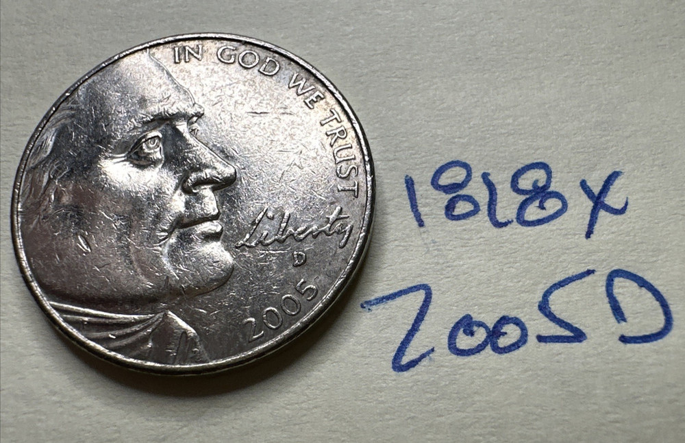 2005 D Jefferson "Bison" Nickel 1818X