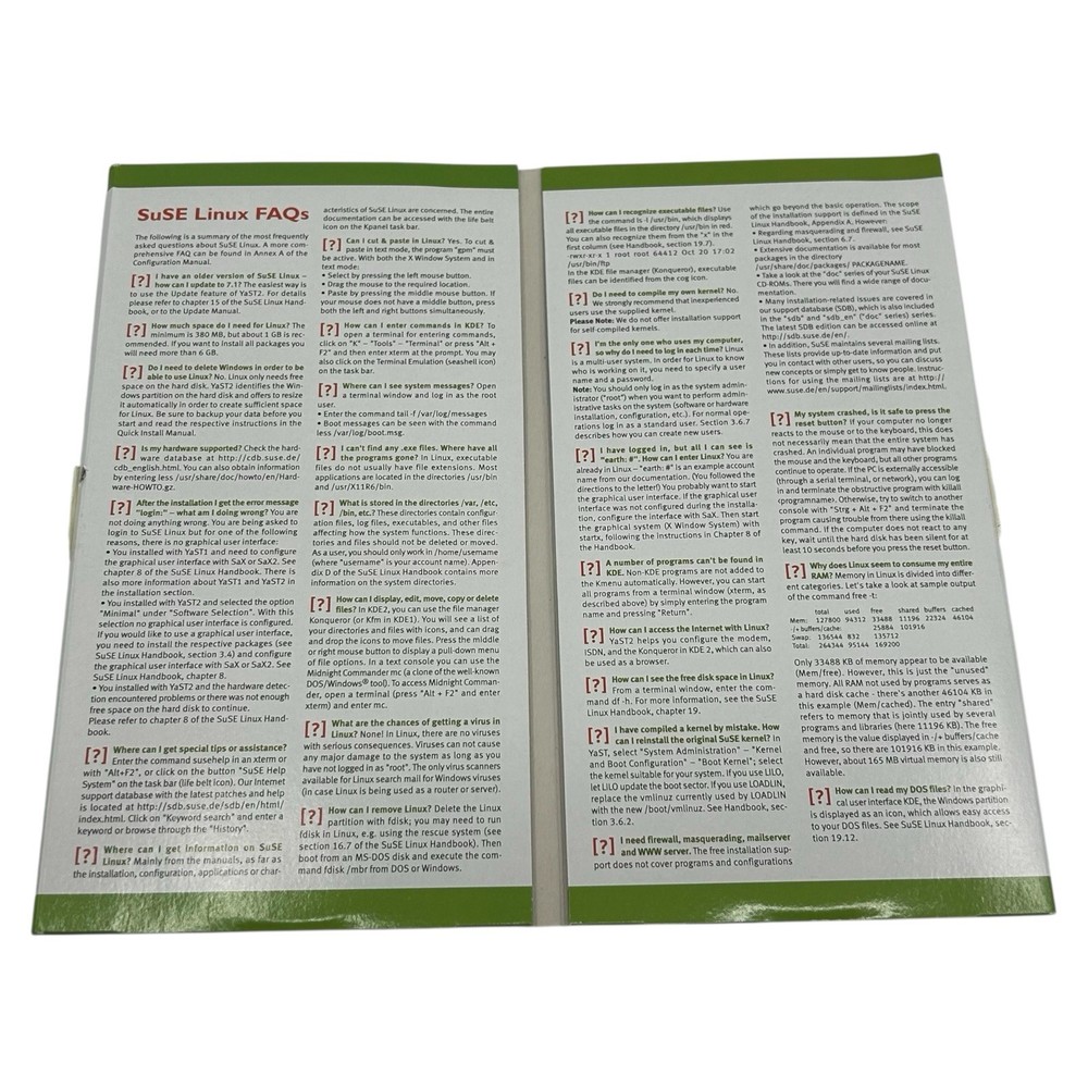 Suse Linux 7.1 Professional Edition (CD-ROM, 2001) Big Box Vintage Software