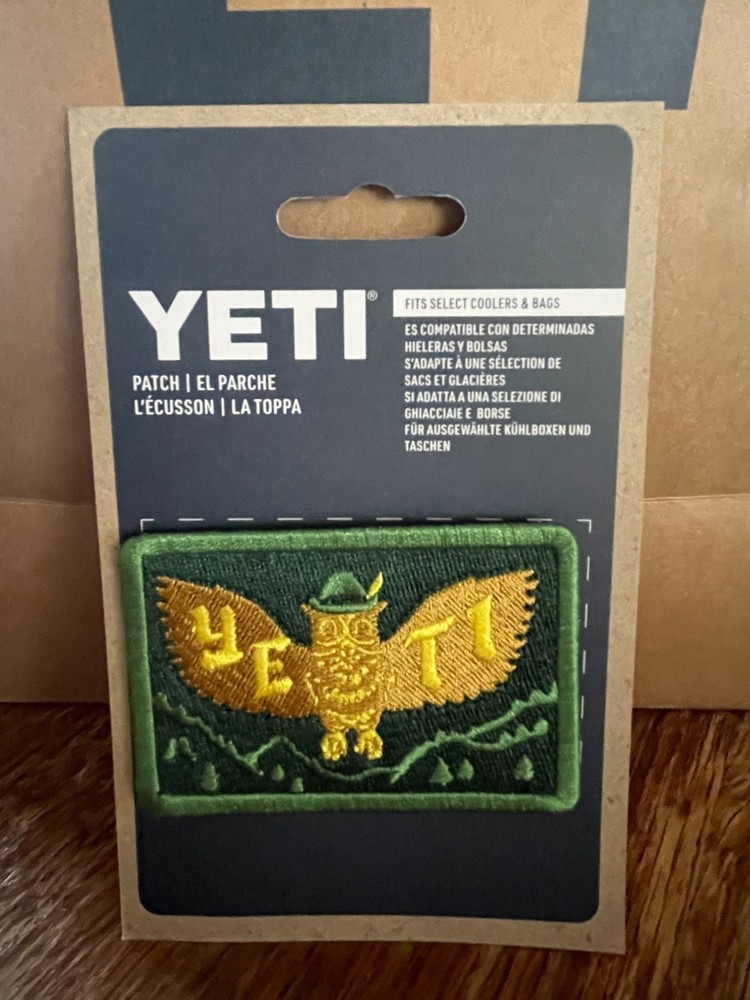 Yeti Forest Owl Patch Green Collectors Patch