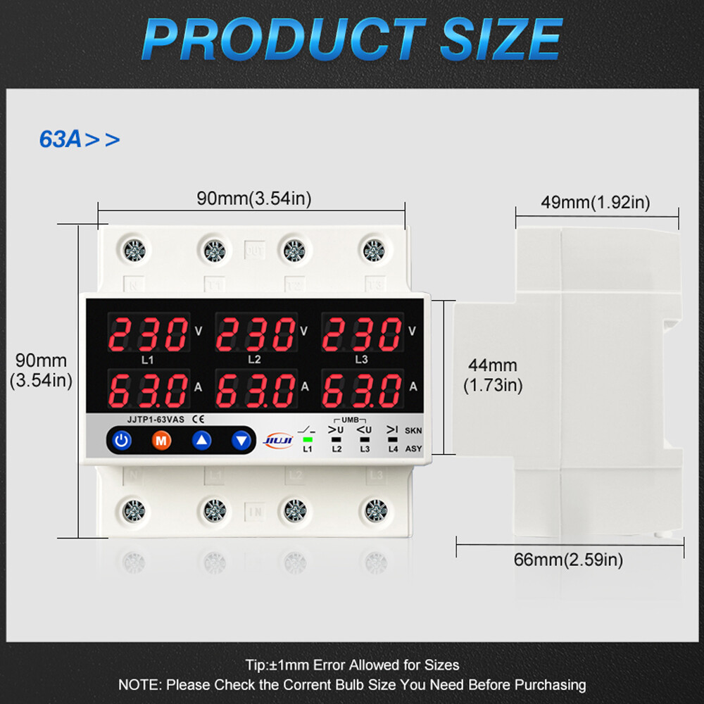 Three Phase Voltage and Current Protector Synchronous and Asynchronous C5A3