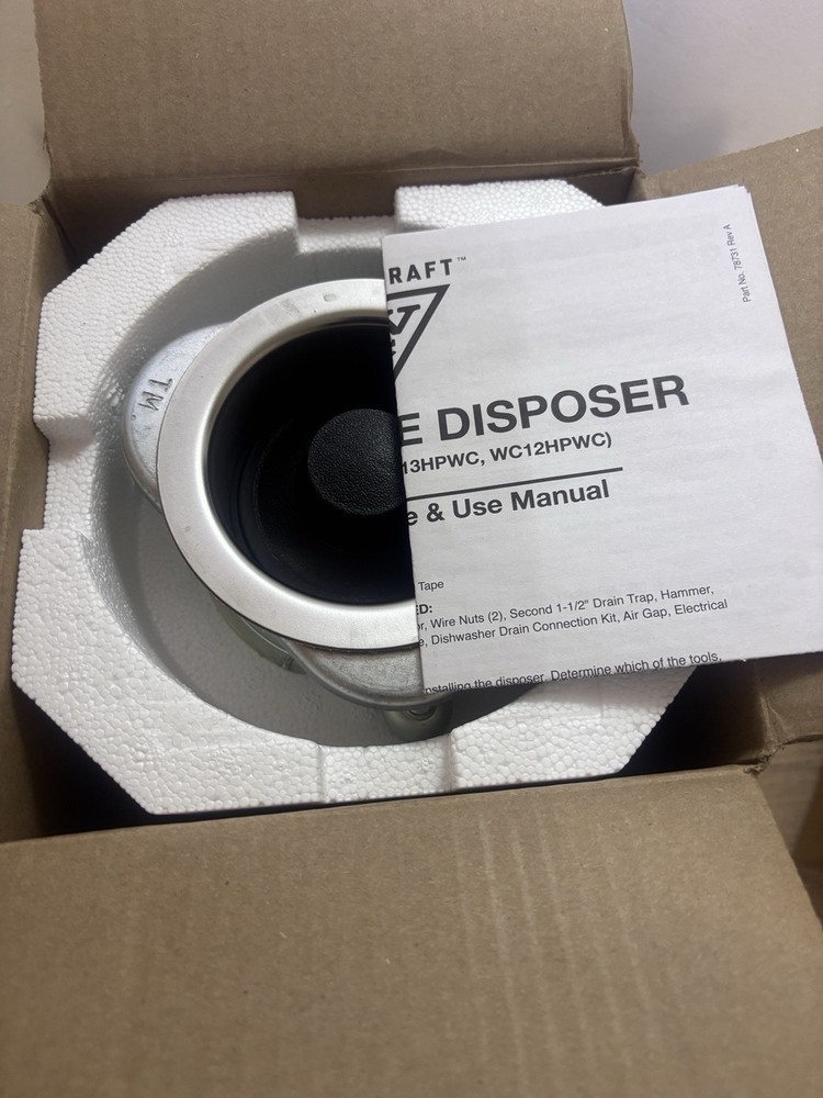 7507306 Garbage Disposal 1/2 HP Continuous Garbage Disposal System