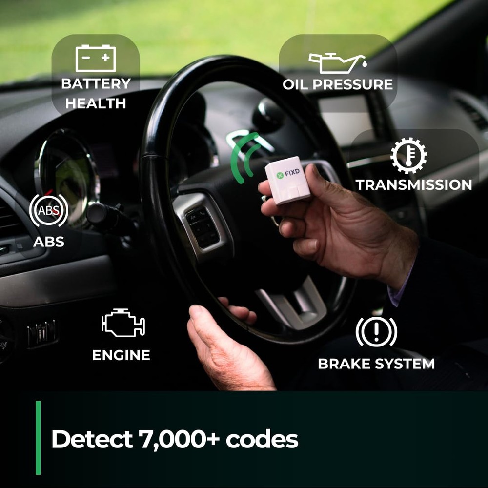 FIXD Bluetooth OBD2 Scanner for Car - Car Code Readers & Scan Tools for iPhon...