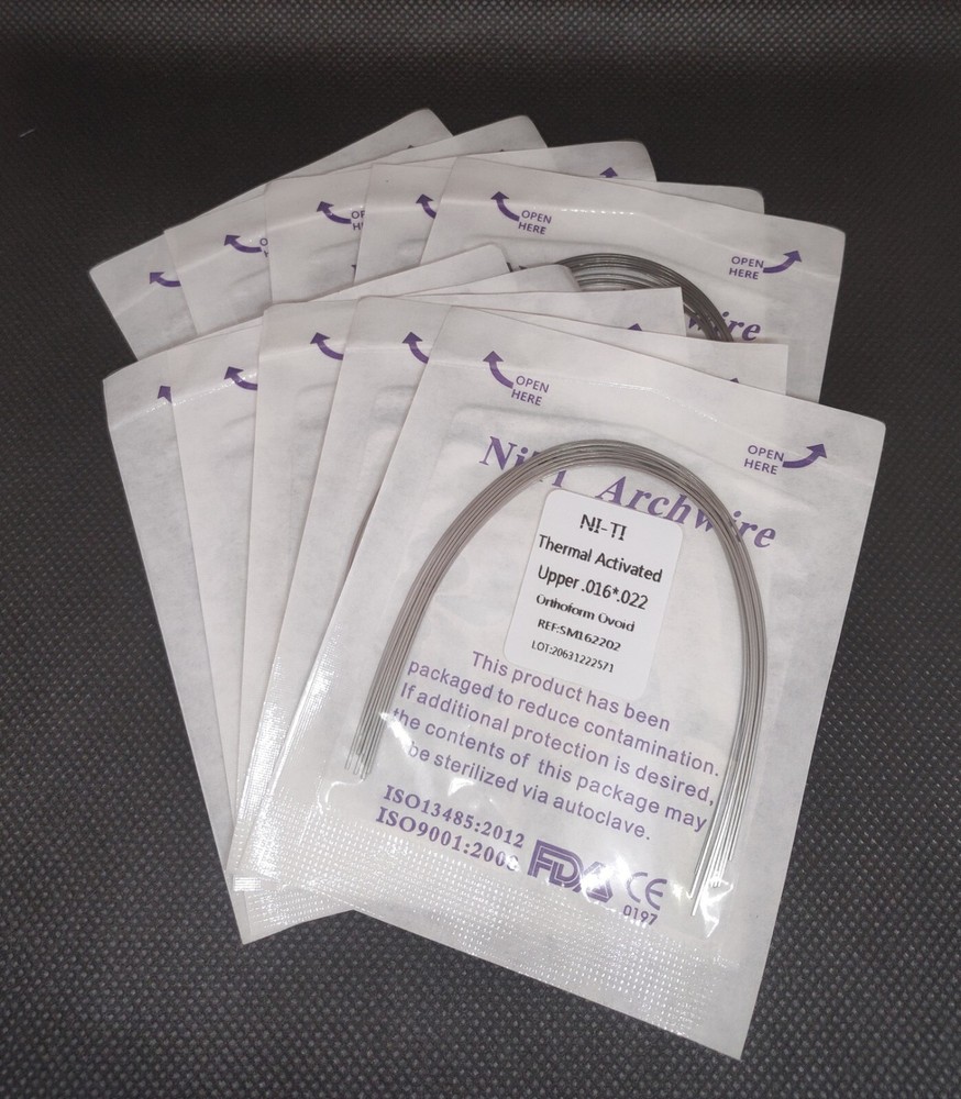 Dental Orthodontic Thermal Activated NITI Arch Wires Rectangular Ovoid Form