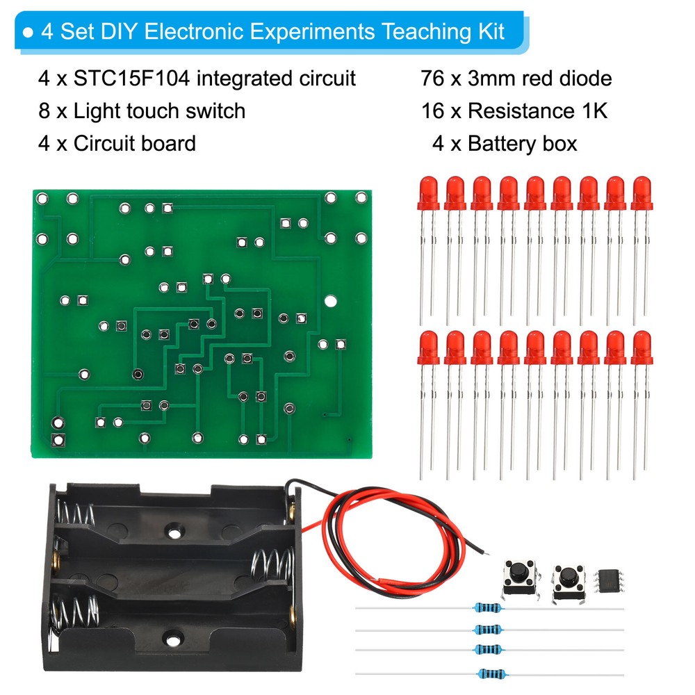 Soldering Practice Board, 4 Set Electronics Kit PCB Board LED Rotating Windmill