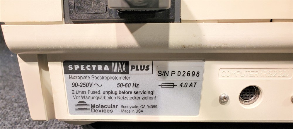 Molecular Devices SpectraMax Plus Microplate Reader Spectrophotometer