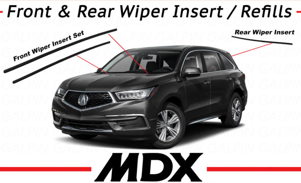 🔥 Genuine OEM Acura MDX Wiper Insert Set Front and Rear 2014 - 2020 Inserts 🔥