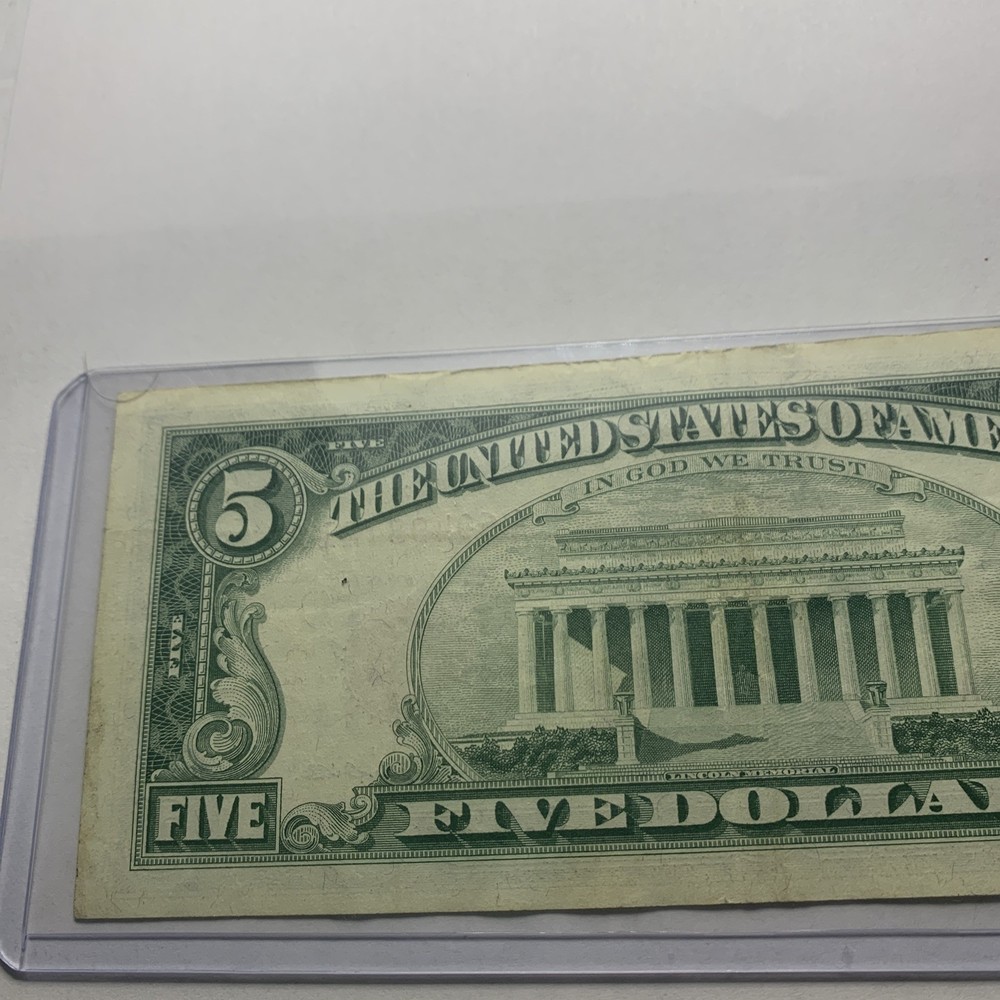1963 $5 dollar red seal note