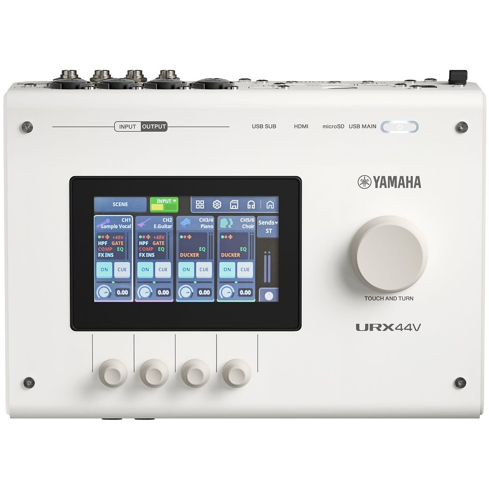 Yamaha URX44V USB-C Audio/Video Interface, White