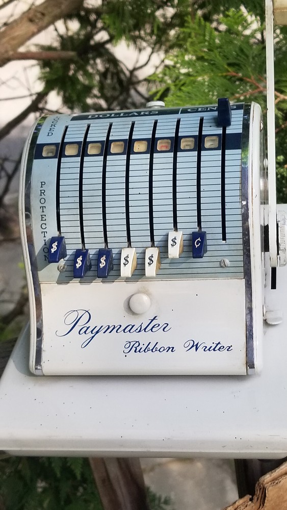 VINTAGE CHECK WRITER PAYMASTER RIBBON WRITER