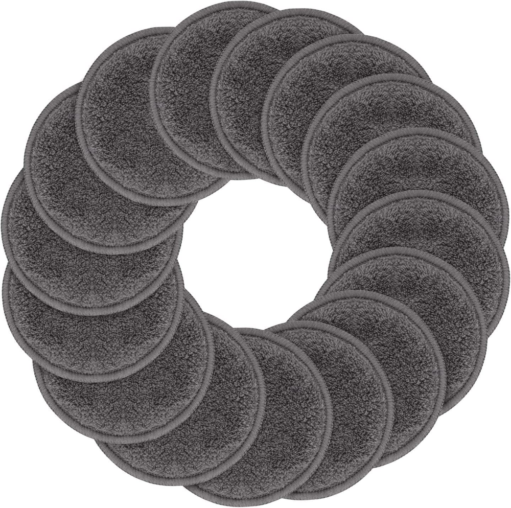 Reusable Makeup Remover Pads for Face,Eye,Lips 16 Pack Microfiber