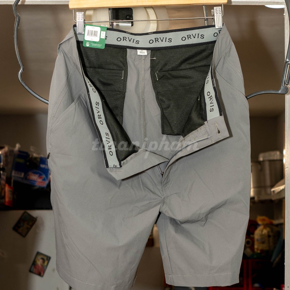 Gray , Blue, Tan Orvis Mens Lightweight Tech Short