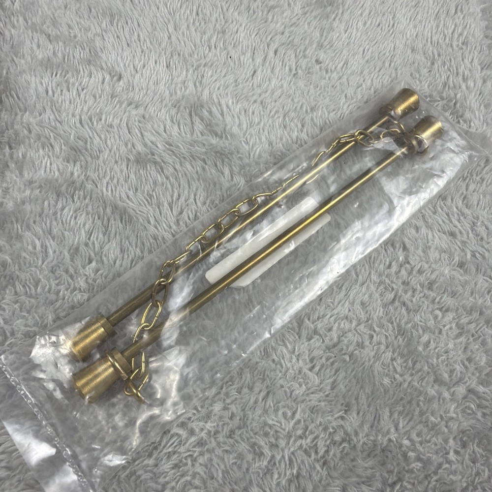 5.5” Brass Chain Style Bell Pull Hardware Hanger 2-Piece Set