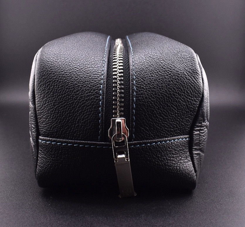 Carolina Herrera Sequoia Leather Toiletry Case - Black