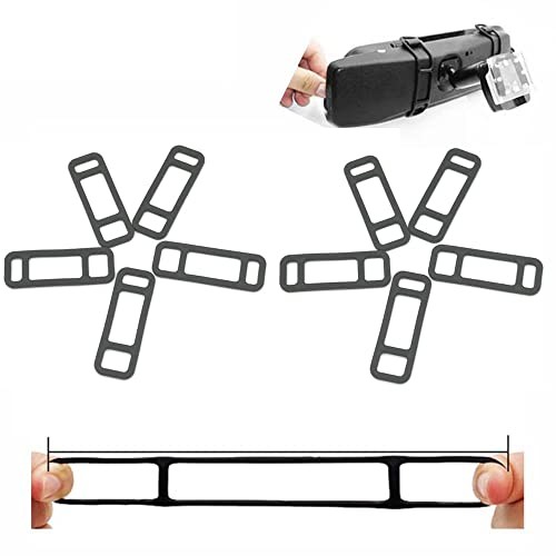 10 Pack Mirror Dash Cam Mounting Straps Replacement Mount Elastic Rubber Band