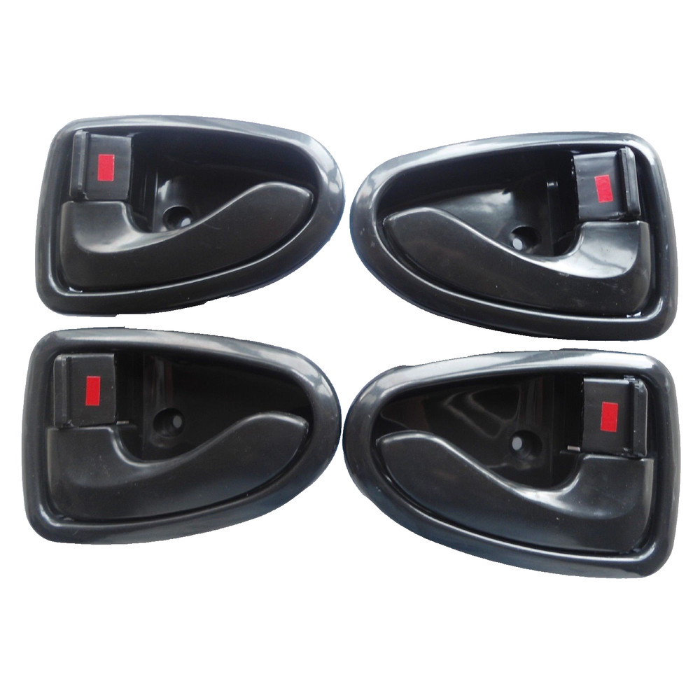 Inside Front Rear Left Right Door Handle Black For 2000-2006 Hyundai Accent 4Pcs