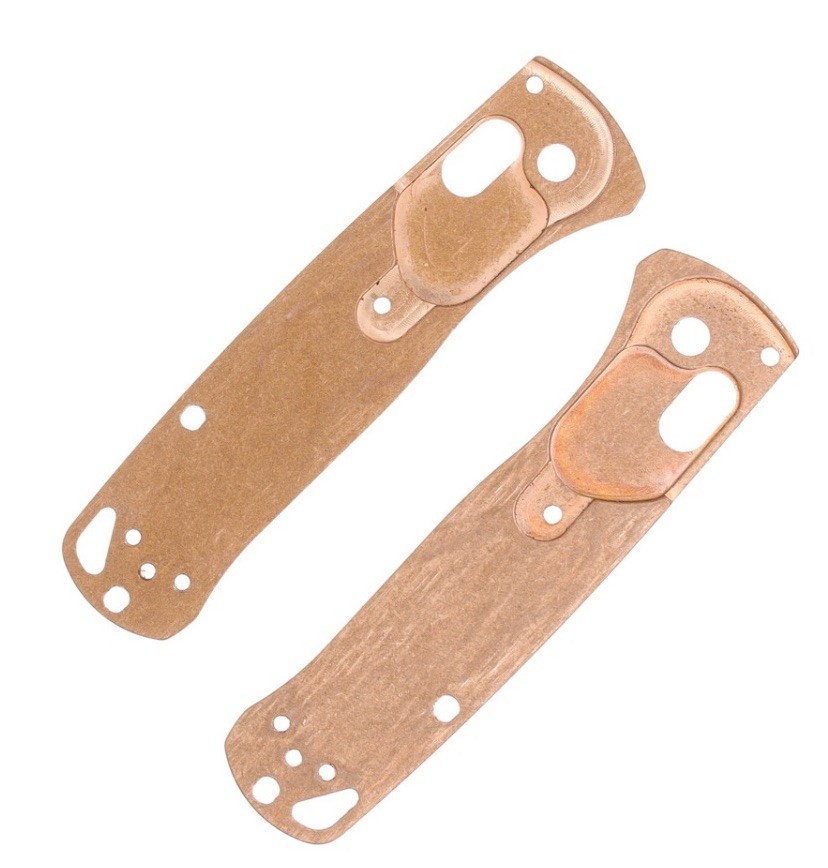Scikio Custom Benchmade Mini Bugout Bronze Handle Scales