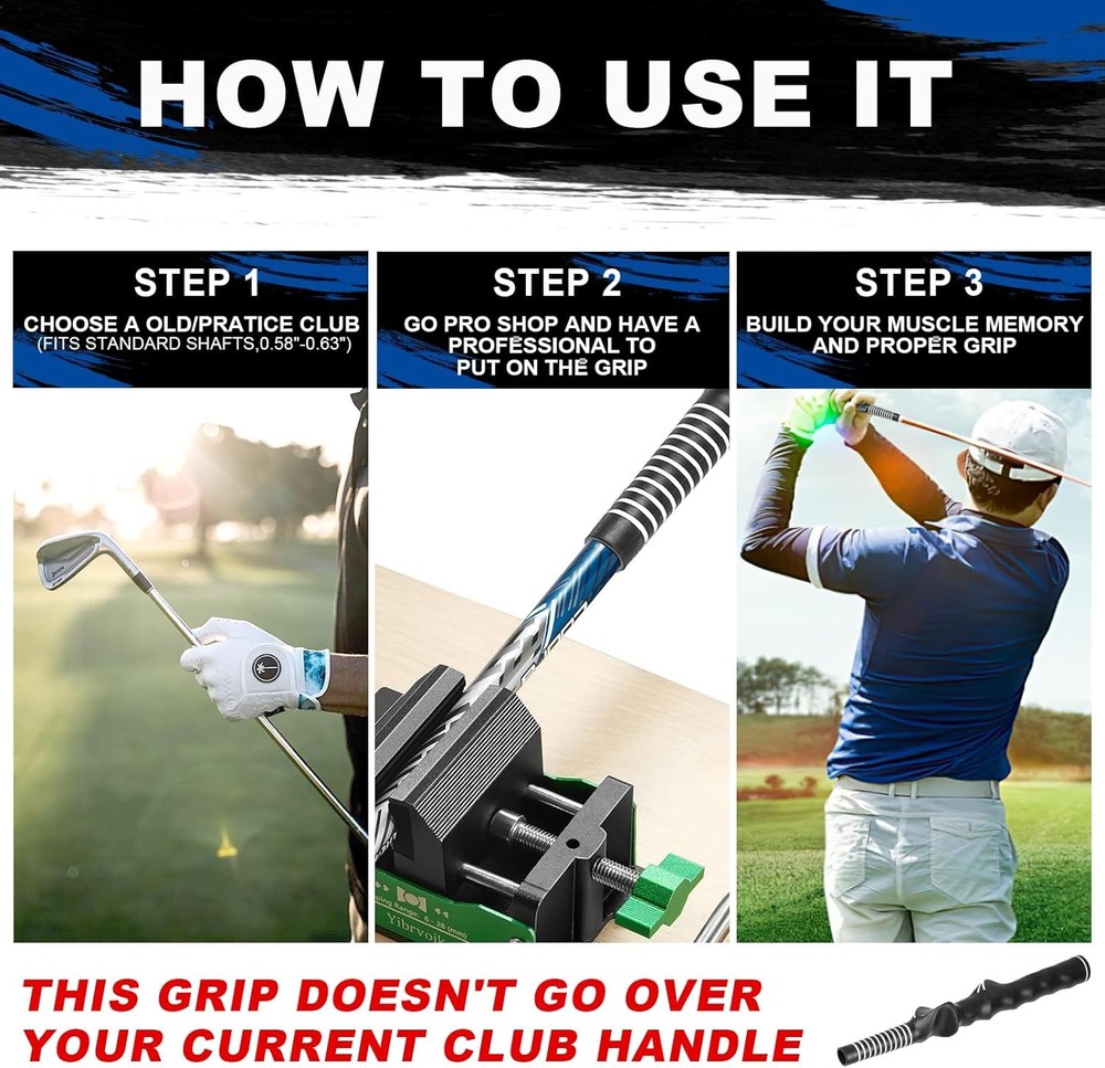 2pcs Right-Hand Golf Swing Training Grip Junior Training Golf Grip Swing Trainer