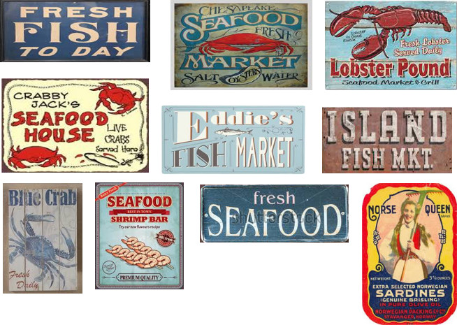 n scale fish market building decals