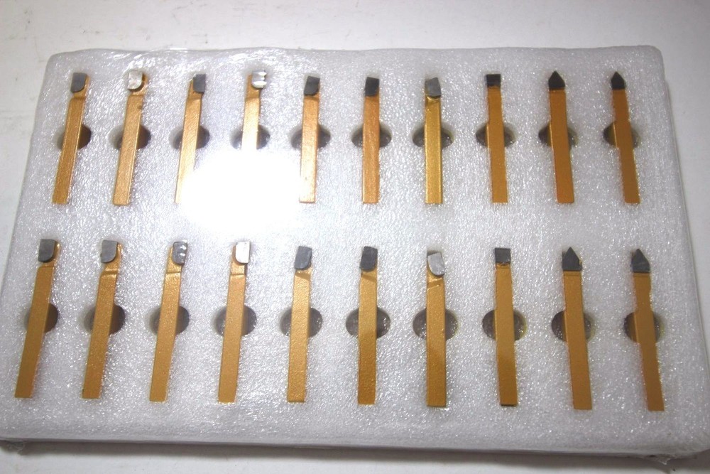 1/4" CARBIDE TIP TOOL BITS 20 PC SET LATHE TOOL & MILLING CUTTING TOOLS