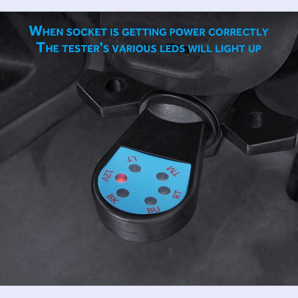 Trailer Light Tester, 7 Pin Trailer Plug Tester, 7 Way Trailer Plug Tester