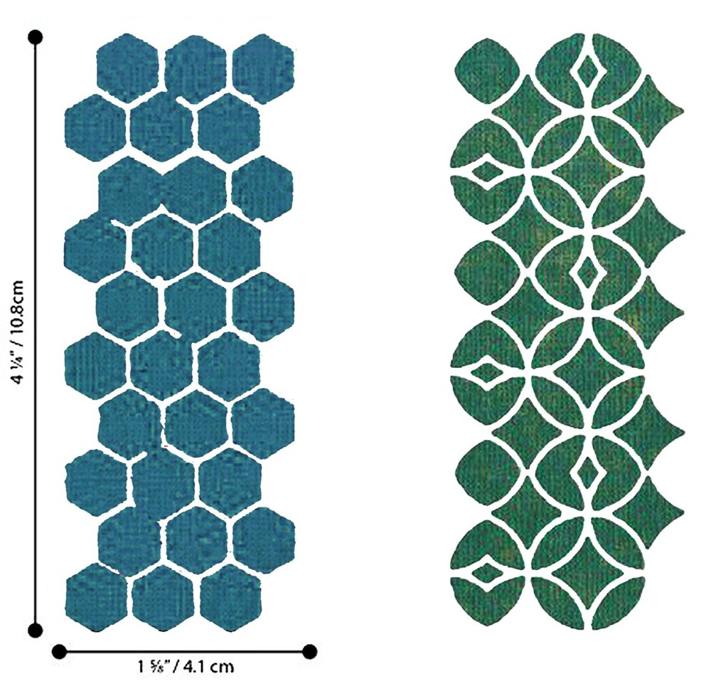 Sizzix Thinlits Pattern Repeat 2pc set #663869 Retail $16.99 designer Tim Holtz