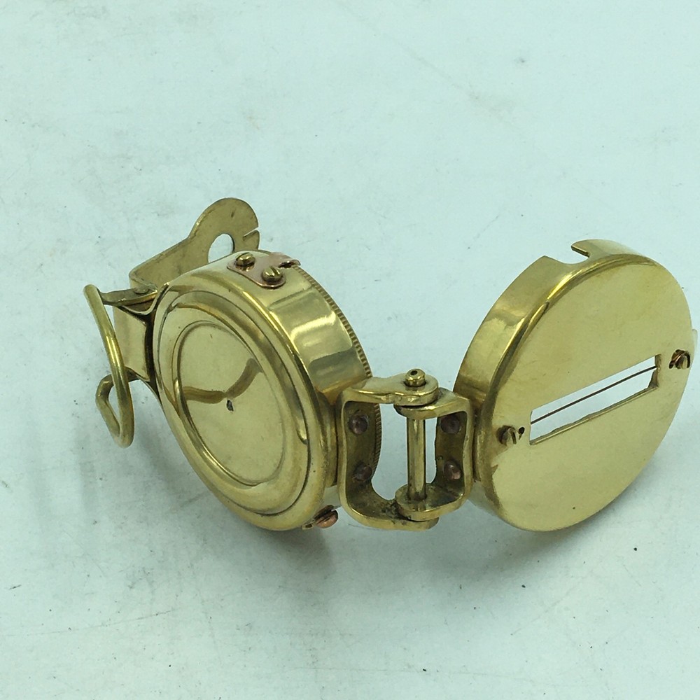 Authentic Military Brass Pocket Compass, Camping, Hiking, Fully Functional