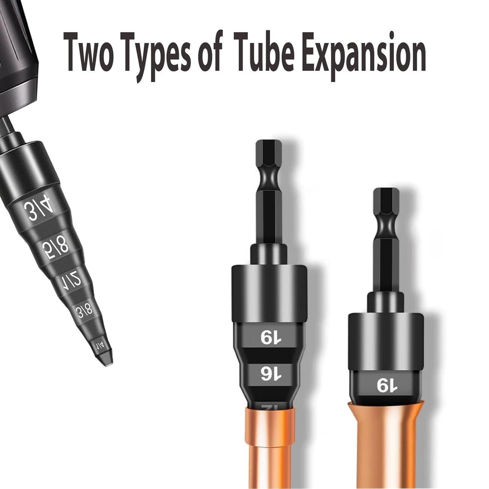 Efficient Copper Pipe Expander - 2Pcs HVAC Swaging Tool Set with Quality