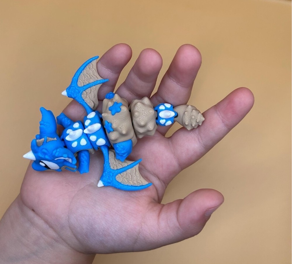 3D Printed Jiggle Pet Seashell Dragon