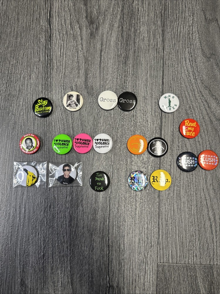 Supreme Buttons Pins New - Make Your Selection