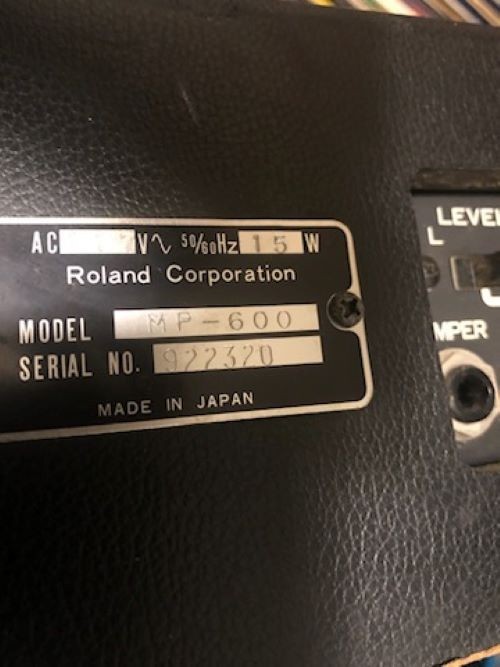 Roland MP 600 Tested all Functions work
