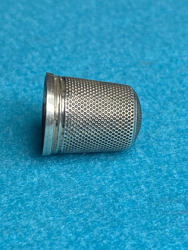Small Silver Thimble with Hallmarks