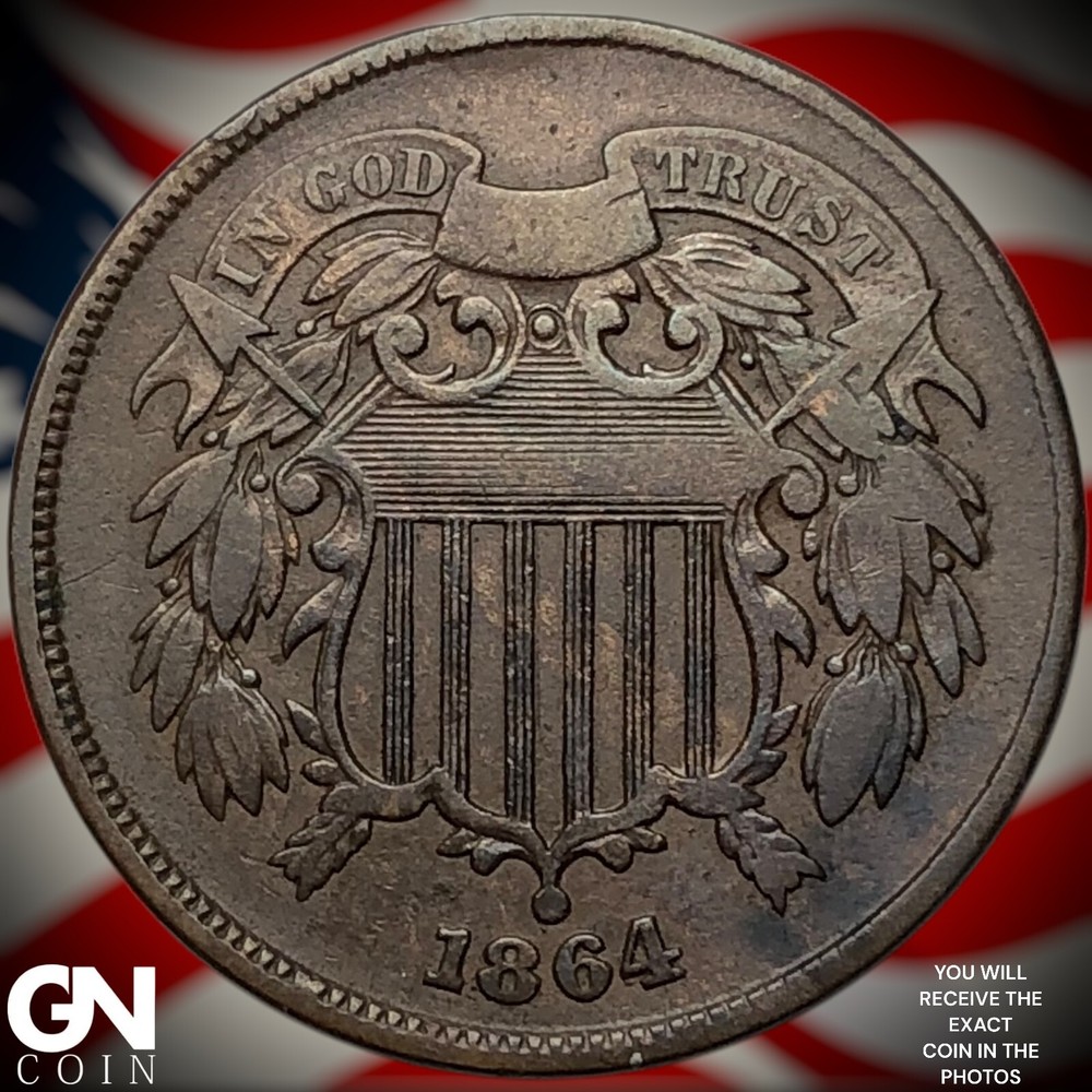 1864 2 Cent Piece Y7598