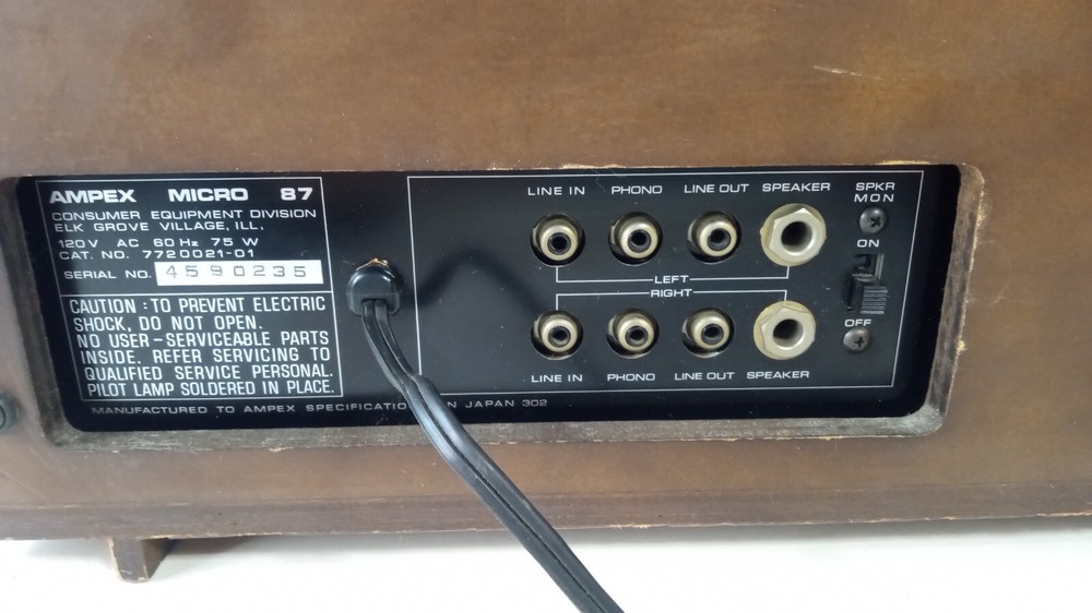 RARE Vintage Ampex Micro 87 Powered Cassette Deck - Tested READ