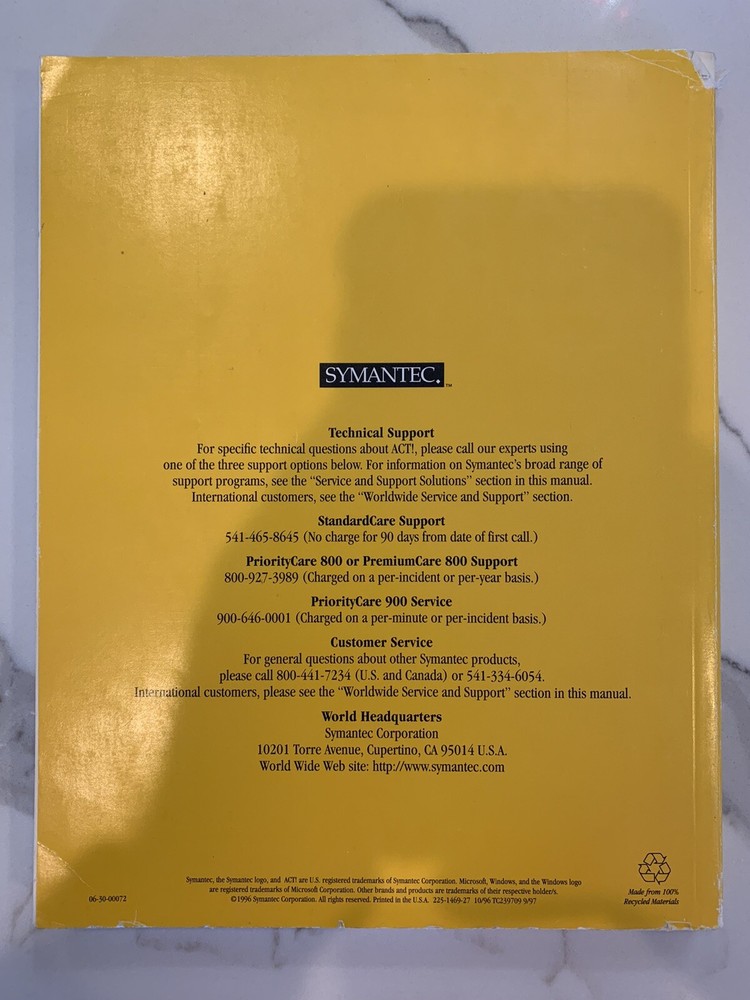 Act! Version 3.0 for Windows 95 And Windows NT User's Guide