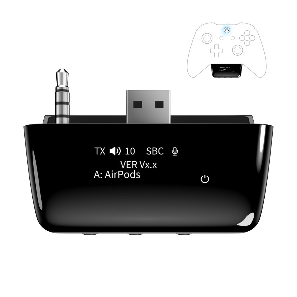 Bluetooth 5.2 Wireless Audio Adapter for Xbox One Series X S Controller Mic