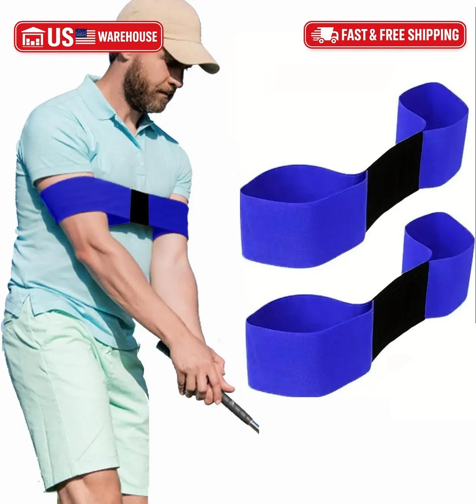 2-Pack Golf Swing Connector Band - Swing Plane Trainer for Arm Sync & Posture Co