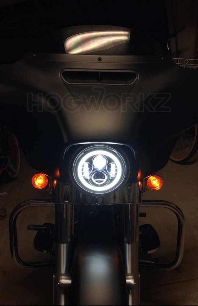 Hogworkz 7" LED Chrome HaloMaker Headlight (Harley Daymaker Replacement) 94-19