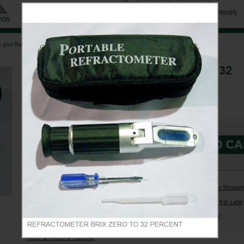 REFRACTOMETER BRIX ZERO TO 32 PERCENT # RHB-32